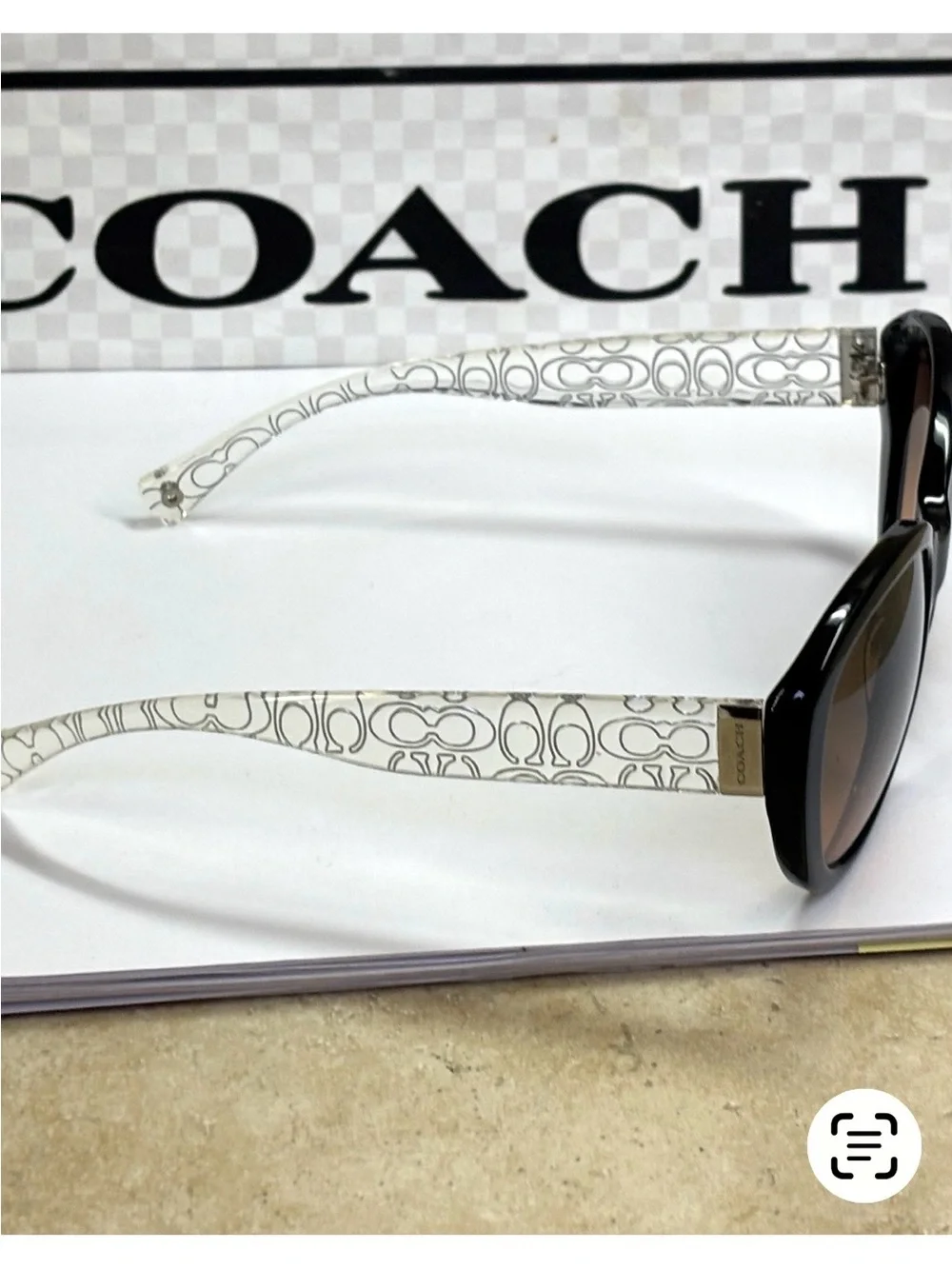 New Coach HC8106 (L083 Asha) 515105 Black/Crystal Sunglasses